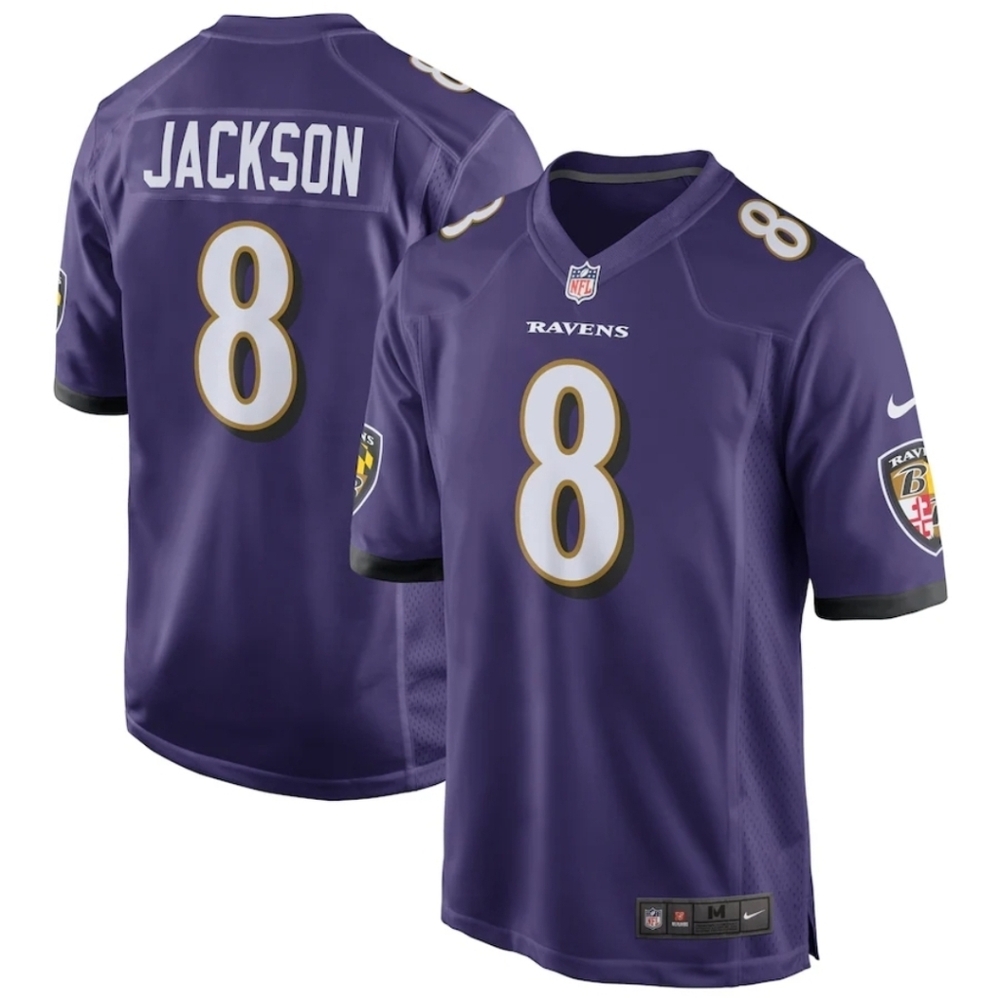 Men's Baltimore Ravens Lamar Jackson Nike Purple Game Jersey